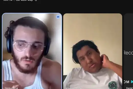 Videollamada con Ángel
